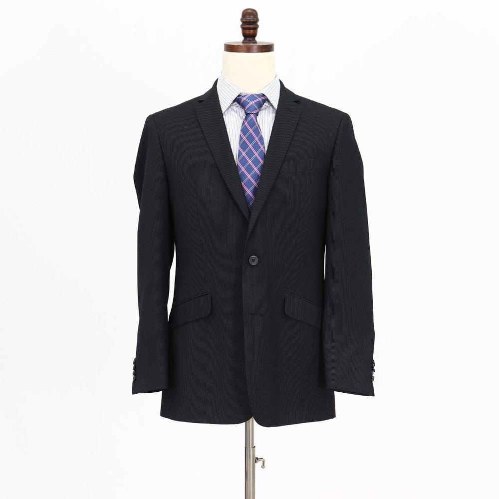 Kenneth Cole 40R Gray Striped 2-Button Sport Coat Blazer Jacket P508